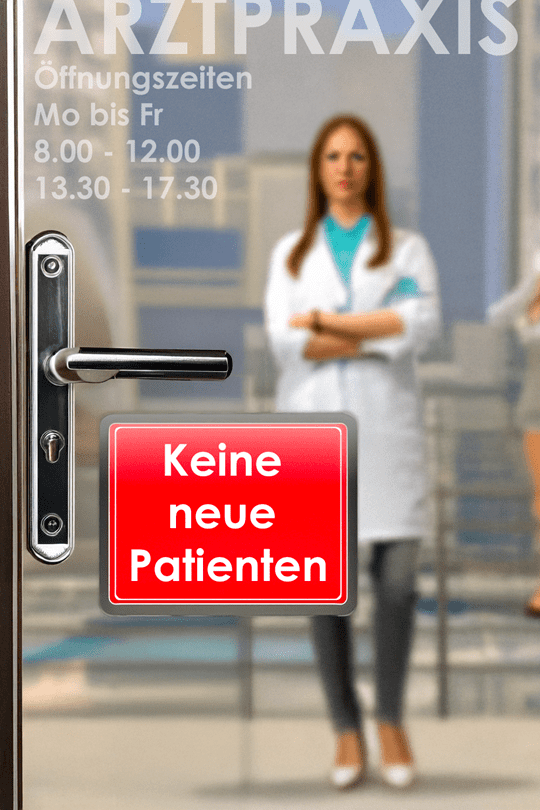 KI-Bild Keine neue Patienten
