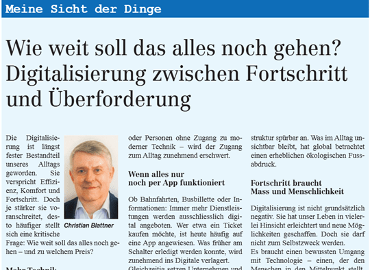 Wie weit soll das alles noch gehen? Digitalisierung zwischen Fortschritt und Überforderung